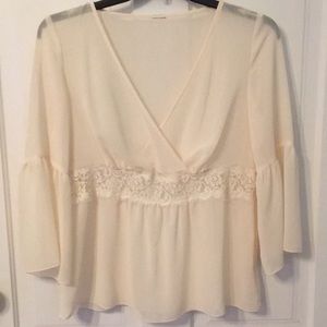 Cream blouse and matching camisole Size Medium